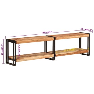 vidaXL Έπιπλο Τηλεόρασης 160x30x40cm από Μασίφ Ξύλο Ακακίας