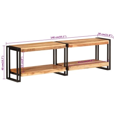 vidaXL Έπιπλο Τηλεόρασης 140x30x40cm από Μασίφ Ξύλο Ακακίας