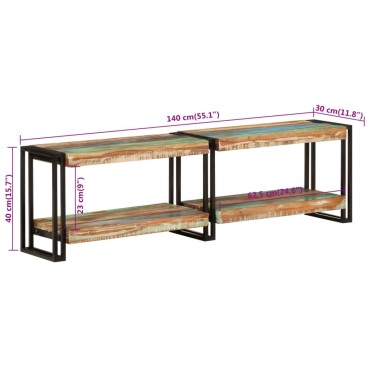 vidaXL Έπιπλο Τηλεόρασης 140x30x40cm από Μασίφ Ανακυκλωμένο Ξύλο