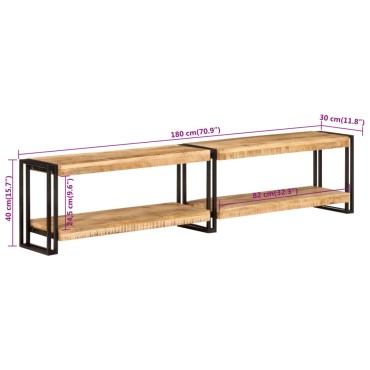 vidaXL Έπιπλο Τηλεόρασης 180x30x40cm από Μασίφ Ξύλο Μάνγκο