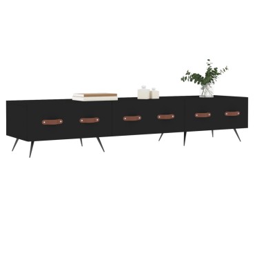 vidaXL Έπιπλο Τηλεόρασης Μαύρο 150x36x30cm Επεξεργασμένο Ξύλο