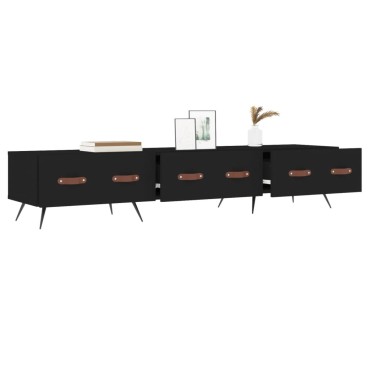 vidaXL Έπιπλο Τηλεόρασης Μαύρο 150x36x30cm Επεξεργασμένο Ξύλο