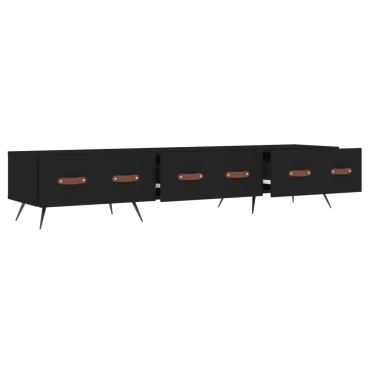 vidaXL Έπιπλο Τηλεόρασης Μαύρο 150x36x30cm Επεξεργασμένο Ξύλο