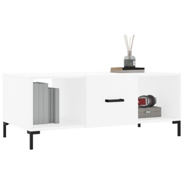 vidaXL Τραπεζάκι Σαλονιού Λευκό 102x50x40cm από Επεξεργασμένο Ξύλο 1 τεμ.