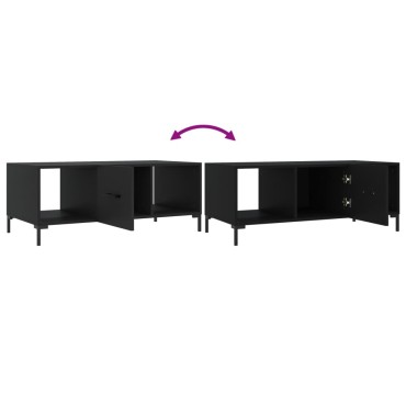 vidaXL Τραπεζάκι Σαλονιού Μαύρο 102x50x40cm από Επεξεργασμένο Ξύλο 1 τεμ.