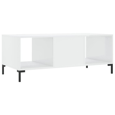 vidaXL Τραπεζάκι Σαλονιού Γυαλ. Λευκό 102x50x40cm Επεξεργ. Ξύλο 1 τεμ.