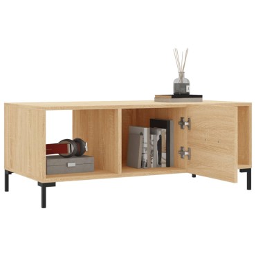 vidaXL Τραπεζάκι Σαλονιού Sonoma Δρυς 102x50x40cm από Επεξεργ. Ξύλο 1 τεμ.