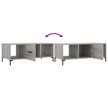 vidaXL Τραπεζάκι Σαλονιού Γκρι Sonoma 102x50x40cm Επεξεργασμένο Ξύλο 1 τεμ.