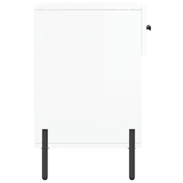 vidaXL Παπουτσοθήκη Γυαλιστερό Λευκό 102x35x55cm Επεξεργασμένο Ξύλο