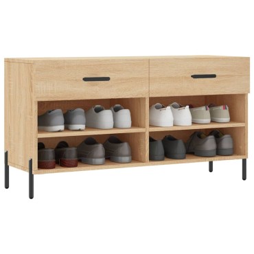 vidaXL Παπουτσοθήκη Sonoma Δρυς 102x35x55cm από Επεξεργασμένο Ξύλο