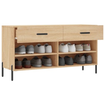 vidaXL Παπουτσοθήκη Sonoma Δρυς 102x35x55cm από Επεξεργασμένο Ξύλο