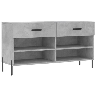 vidaXL Παπουτσοθήκη Γκρι Σκυρ. 102x35x55cm από Επεξεργασμένο Ξύλο
