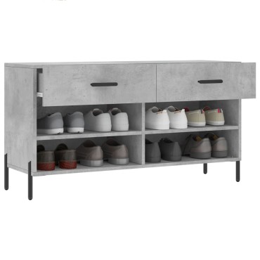 vidaXL Παπουτσοθήκη Γκρι Σκυρ. 102x35x55cm από Επεξεργασμένο Ξύλο