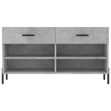 vidaXL Παπουτσοθήκη Γκρι Σκυρ. 102x35x55cm από Επεξεργασμένο Ξύλο
