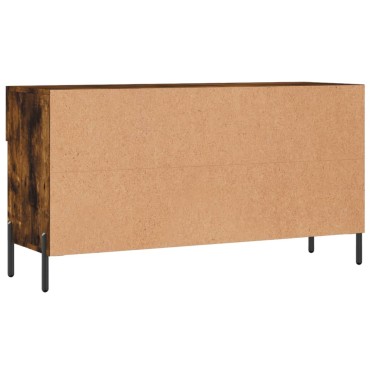 vidaXL Παπουτσοθήκη Καπνιστή Δρυς 102x35x55cm από Επεξεργασμένο Ξύλο