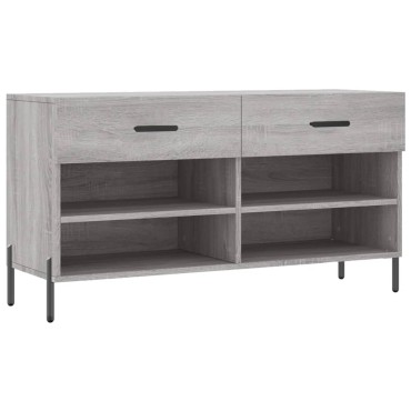 vidaXL Παπουτσοθήκη Γκρι Sonoma 102x35x55cm από Επεξεργασμένο Ξύλο