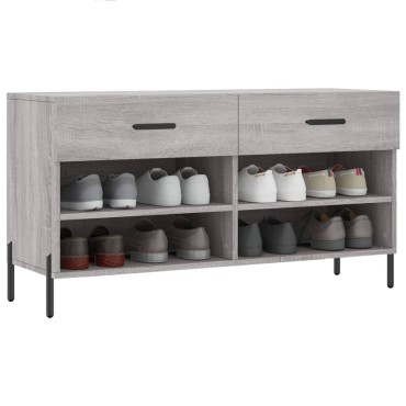 vidaXL Παπουτσοθήκη Γκρι Sonoma 102x35x55cm από Επεξεργασμένο Ξύλο