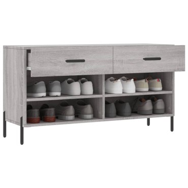 vidaXL Παπουτσοθήκη Γκρι Sonoma 102x35x55cm από Επεξεργασμένο Ξύλο