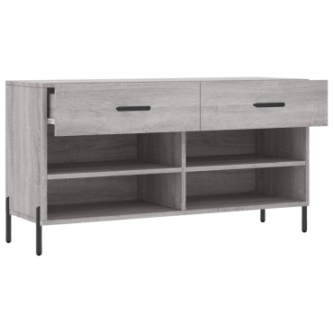 vidaXL Παπουτσοθήκη Γκρι Sonoma 102x35x55cm από Επεξεργασμένο Ξύλο