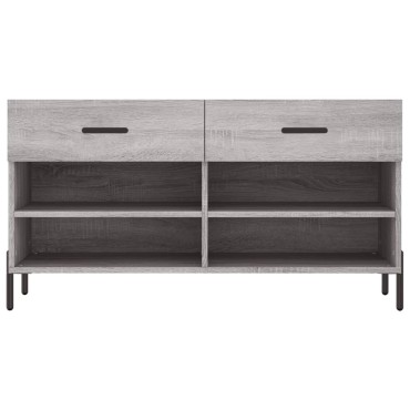 vidaXL Παπουτσοθήκη Γκρι Sonoma 102x35x55cm από Επεξεργασμένο Ξύλο