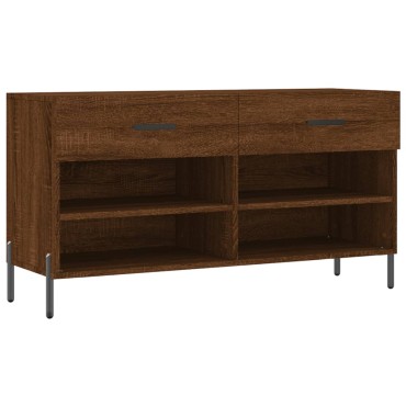 vidaXL Παπουτσοθήκη Καφέ Δρυς 102x35x55cm από Επεξεργασμένο Ξύλο