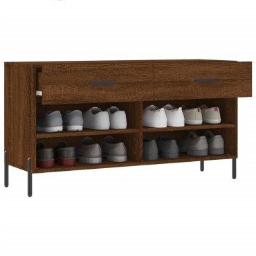 vidaXL Παπουτσοθήκη Καφέ Δρυς 102x35x55cm από Επεξεργασμένο Ξύλο