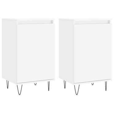vidaXL Ντουλάπια 2 τεμ. Λευκά 40x35x70cm από Επεξεργασμένο Ξύλο