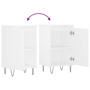 vidaXL Ντουλάπια 2 τεμ. Λευκά 40x35x70cm από Επεξεργασμένο Ξύλο