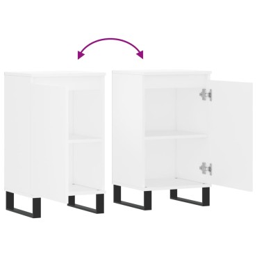 vidaXL Ντουλάπια 2 τεμ. Λευκά 40x35x70cm από Επεξεργασμένο Ξύλο