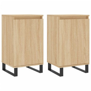 vidaXL Ντουλάπια 2 τεμ. Sonoma Δρυς 40x35x70cm Επεξεργασμένο Ξύλο
