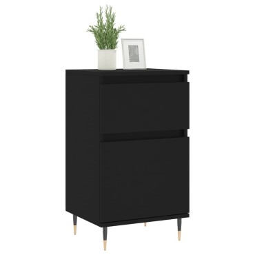 vidaXL Ντουλάπια 2 τεμ. Μαύρα 40x35x70cm από Επεξεργασμένο Ξύλο