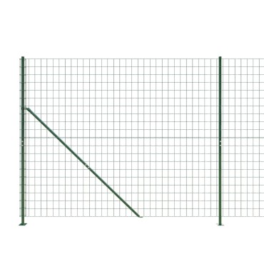 vidaXL Συρματόπλεγμα Περίφραξης Πράσινο 2x10 μ. με Βάσεις Φλάντζα