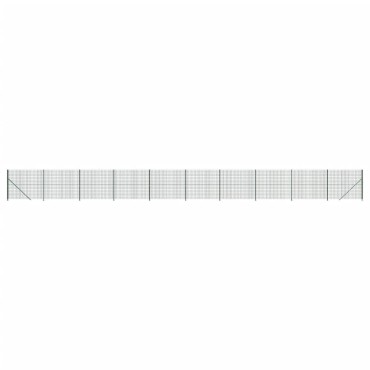 vidaXL Συρματόπλεγμα Περίφραξης Πράσινο 1,8x25 μ. με Βάσεις Φλάντζα