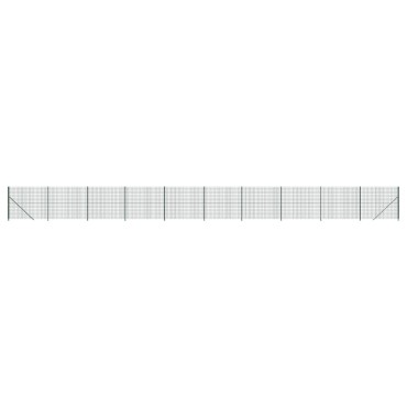 vidaXL Συρματόπλεγμα Περίφραξης Πράσινο 1,6x25 μ. με Βάσεις Φλάντζα