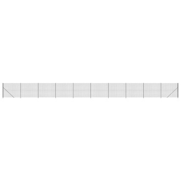 vidaXL Συρματόπλεγμα Περίφραξης Ανθρακί 1,6 x 25 μ. με Βάσεις Φλάντζα