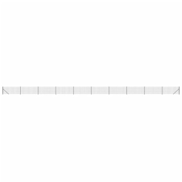 vidaXL Συρματόπλεγμα Περίφραξης Ανθρακί 0,8x25 μ. με Βάσεις Φλάντζα