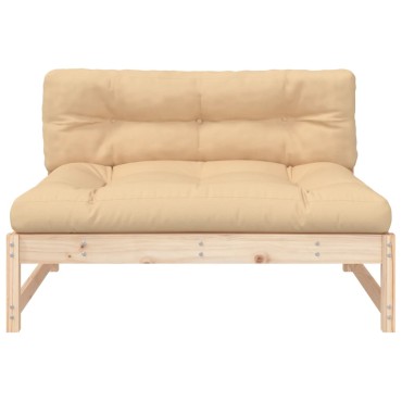 vidaXL Καναπές Κήπου Μεσαίος 120x80cm από Μασίφ Ξύλο Πεύκου 1 τεμ. Γωνιακός