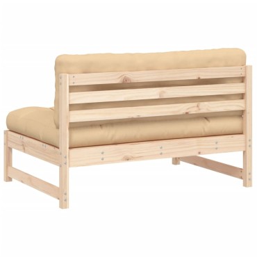 vidaXL Καναπές Κήπου Μεσαίος 120x80cm από Μασίφ Ξύλο Πεύκου 1 τεμ. Γωνιακός