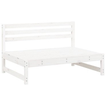 vidaXL Καναπές Μεσαίος Λευκός 120x80cm από Μασίφ Ξύλο Πεύκου