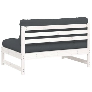vidaXL Καναπές Μεσαίος Λευκός 120x80cm από Μασίφ Ξύλο Πεύκου