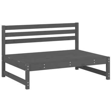 vidaXL Καναπές Μεσαίος Γκρι 120x80cm από Μασίφ Ξύλο Πεύκου