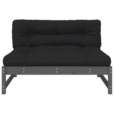 vidaXL Καναπές Μεσαίος Γκρι 120x80cm από Μασίφ Ξύλο Πεύκου