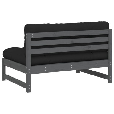 vidaXL Καναπές Μεσαίος Γκρι 120x80cm από Μασίφ Ξύλο Πεύκου