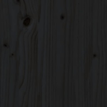 vidaXL Καναπές Μεσαίος Μαύρος 120x80cm από Μασίφ Ξύλο Πεύκου