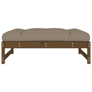 vidaXL Υποπόδιο Κήπου Μελί 120x80cm από Μασίφ Ξύλο Πεύκου 1 τεμ. Γωνιακός