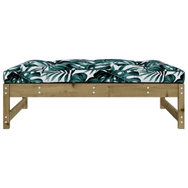 vidaXL Υποπόδιο Κήπου 120x80cm από Εμποτισμένο Ξύλο Πεύκου 1 τεμ. Γωνιακός