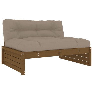 vidaXL Καναπές Μεσαίος Μελί 120x80cm από Μασίφ Ξύλο Πεύκου