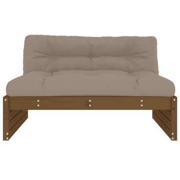 vidaXL Καναπές Μεσαίος Μελί 120x80cm από Μασίφ Ξύλο Πεύκου