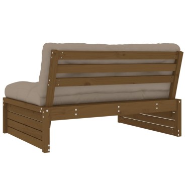 vidaXL Καναπές Μεσαίος Μελί 120x80cm από Μασίφ Ξύλο Πεύκου