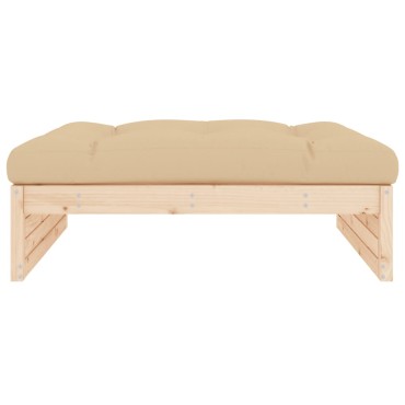 vidaXL Υποπόδιο Κήπου 120x80cm από Μασίφ Ξύλο Πεύκου 1 τεμ. Γωνιακός